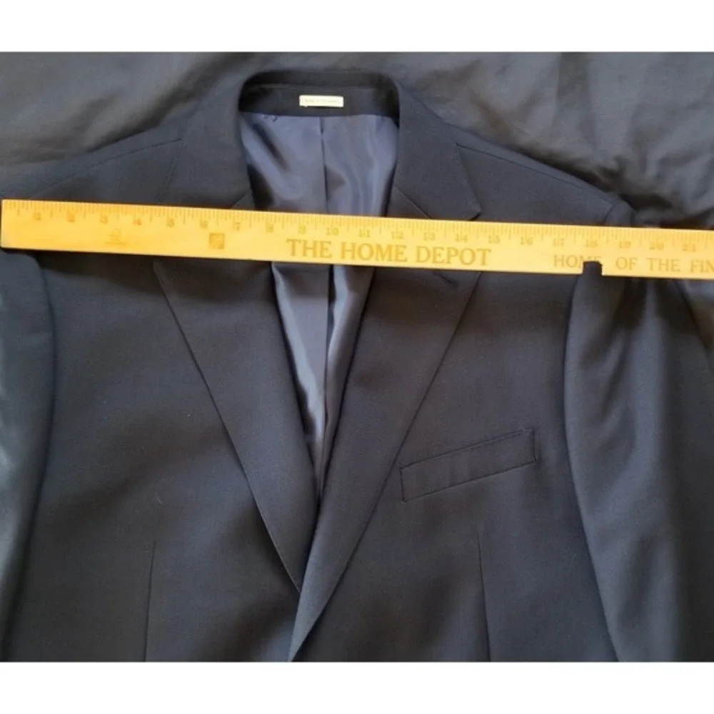 JOSEPH ABBOUD Sport Coat Men's 48 Navy Blue Blazer Jacket Italy 100% Wool